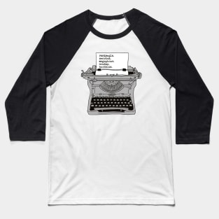 Ron Swanson Typewriter Baseball T-Shirt